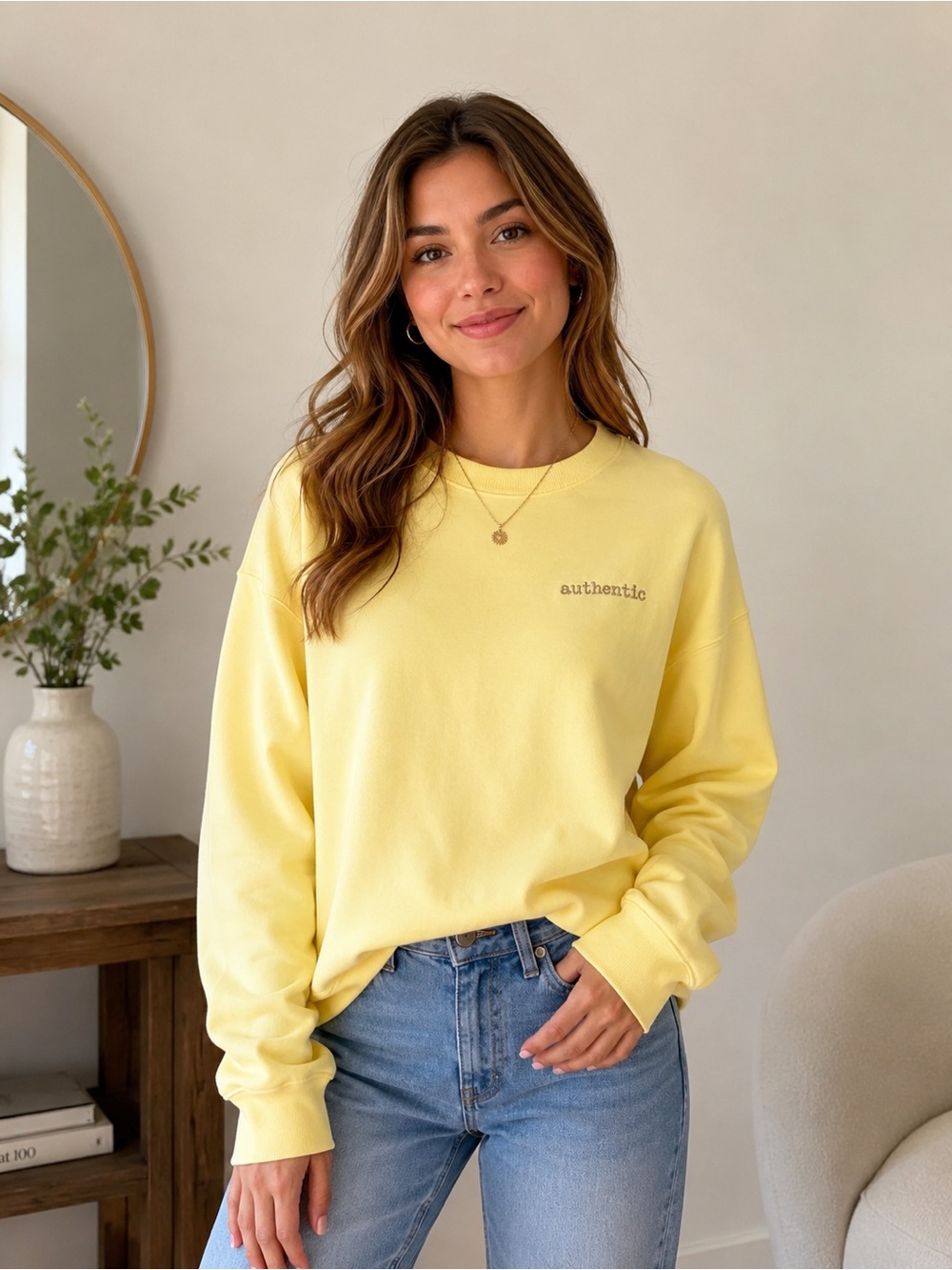 Joyspun 2X NWT Yellow Authentic Sweatshirt Plus Size Soft Stretch Pullover
